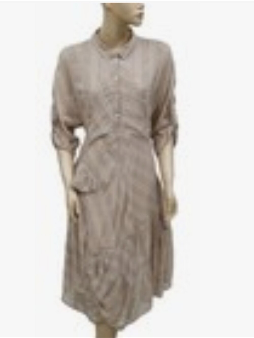 New High Use Striped Print Ruffle Kimono Sleve Ruffle Brown Dress M Cottagecore